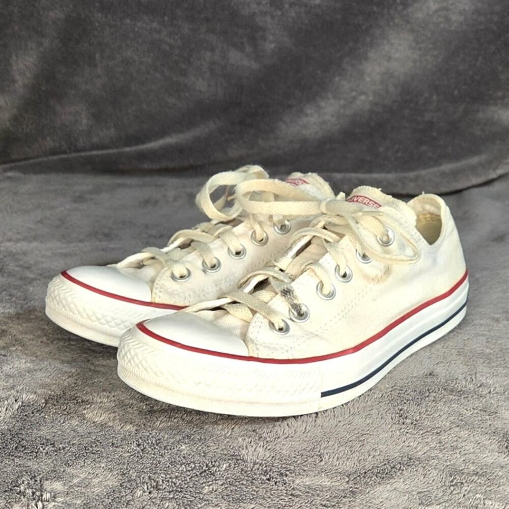 Converse Chuck Taylor All Star Low Top White Canvas Sneakers M7652 Womans 7
